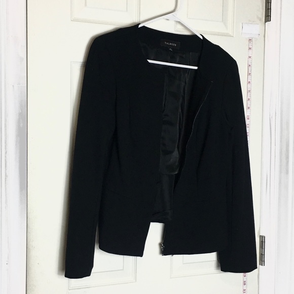 Talbots Jackets & Blazers - Talbots zip up blazer black 8 classic womens